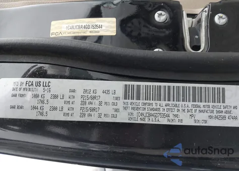 2016 Jeep Compass Sport z USA, uszkodzony, nr VIN 1C4NJCBA4GD753544